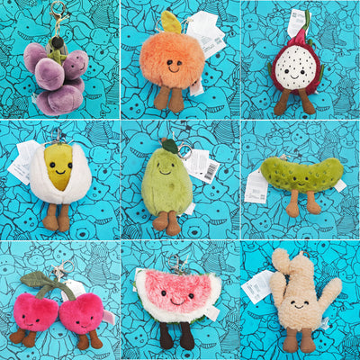 2026 New JC Fun Bestselling Fruit Plush Toy Pendant-Grape Avocado Pear Dragon Fruit Plush Toy-Home Decor Children's Gift