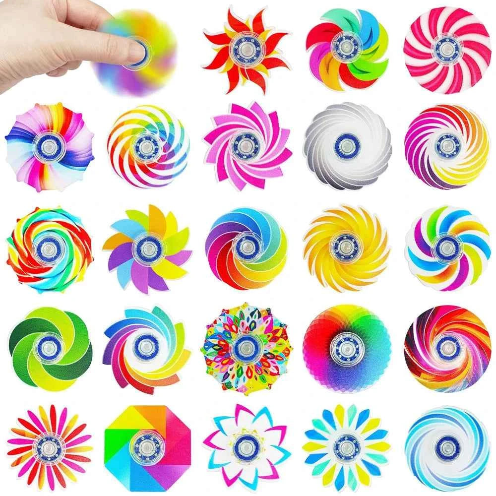 24PCS Mini Fidget Spinners Anxiety Stress Relief Sensory Toys for ADHD Birthday Party Favors Classroom Prizes Supplies