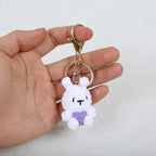 Mini Animal Crochet Keychain Cute Knitted Doll Keyring