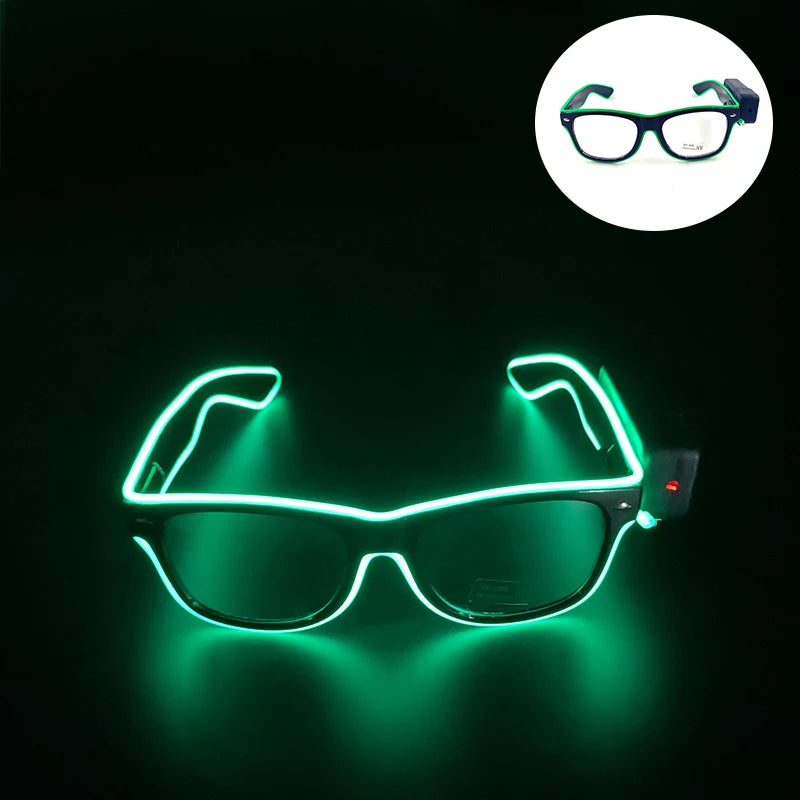 New Cool Wireless Glowing LED Light Up Glasses For Rave Festival Party Luminous Neon Mosaic Sunglasses Club Disco Eye Glasses