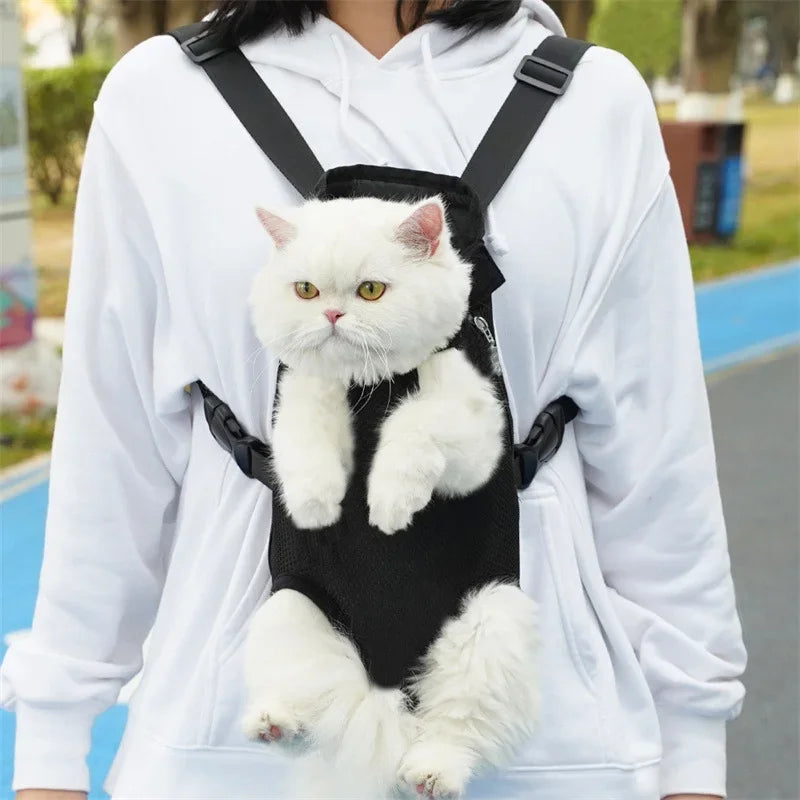 Adjustable Pet Backpack Carrier for Cats & Small Dogs
