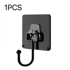 Big Size Hooks Heavy Duty 22 lbs Waterproof Adhesive Wall Hooks Nail-Free Transparent Waterproof Hooks for Kitchen Bathroom