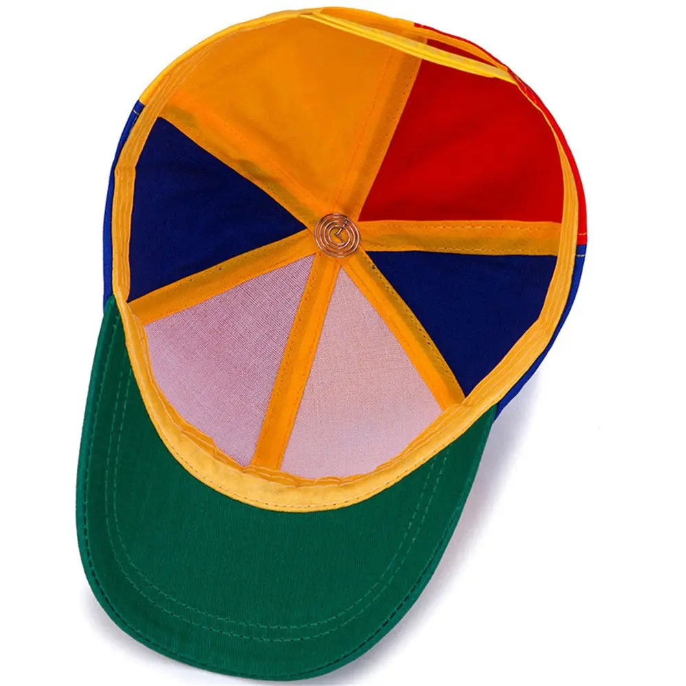 Bamboo Dragonfly Rainbow Sun Cap Funny Adventure Dad Hat Snapback Hat Helicopter Propeller Design for  Boys Girls Adult