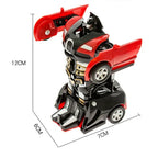 Mini 2 In 1 Car Toys One-key Transformable Car Toys Automatic Transforming Robot Model Car Diecasts Toy Boys Gifts Children Toy