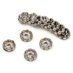 30pcs/lot 12mm Wave Side Rhinestone Spacer Beads Colorful Crystal Metal Rondelle for Jewelry Making Diy Crafts Accessories