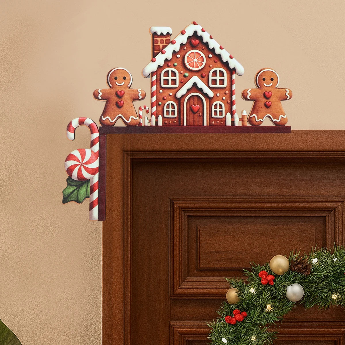 Christmas Wooden Ornament Christmas Party Decoration 2025 Xmas Santa Claus Snowman Pendants Navidad Natal New Year Gift 2026