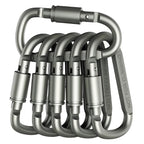 2-6PCS Carabiner Set For Key Camping Survival EDC Outdoor Keychain Clip  Alloy Aluminum Tactical Caribiner Hook Karabiners