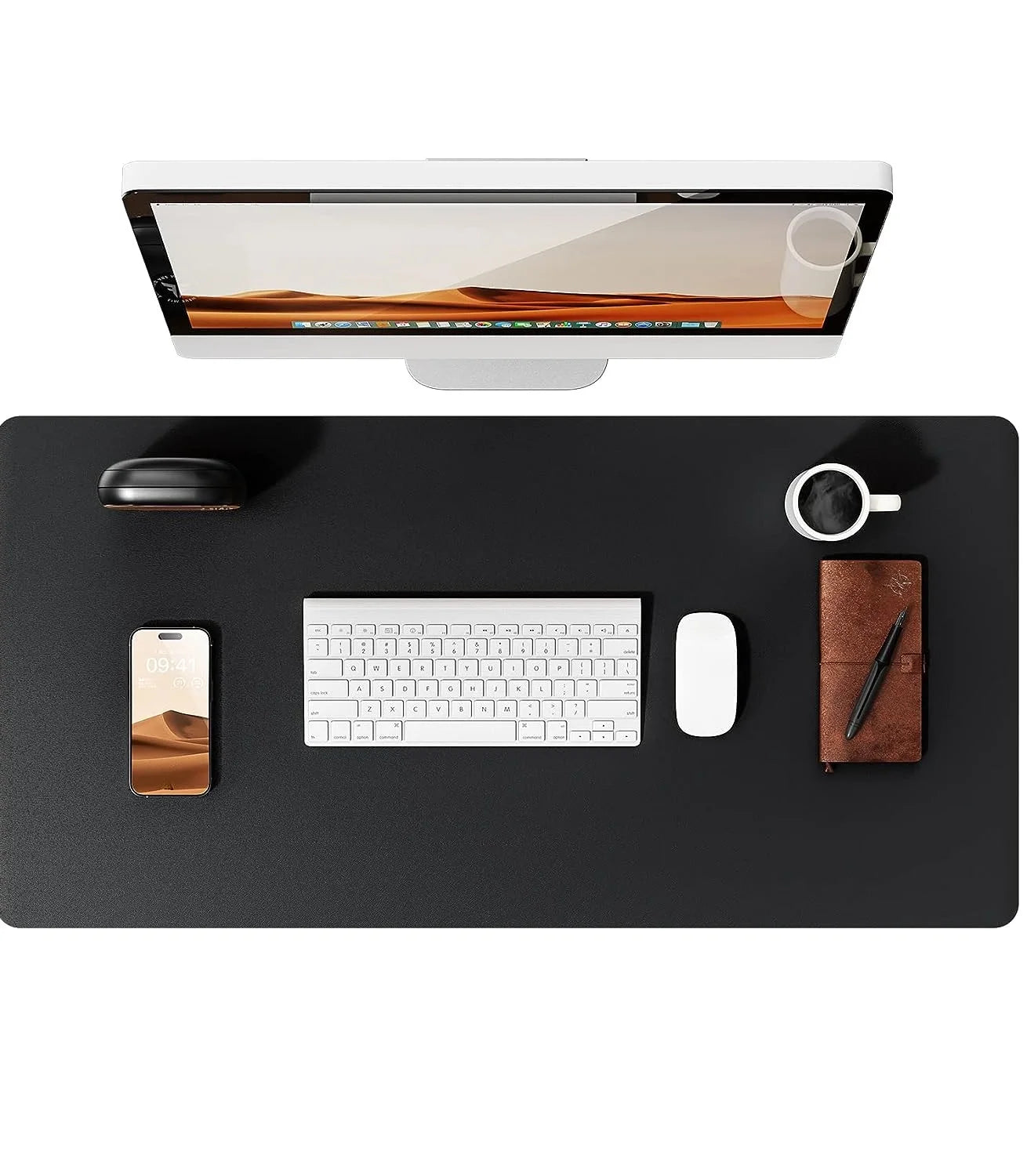 Large PU Leather Desk Pad – Non-Slip Office Mouse Pad & Desk Protector for Laptop, Keyboard, and Workstation
