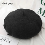 Autumn Winter Felt Beret Hats Women Fashion French Painter Hat Girls Trendy Solid Color Berets Ladies Multicolored Flat Cap