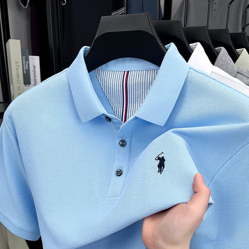 Men's 100% Cotton Polo Shirt – Short Sleeve Casual Golf & Business Shirt