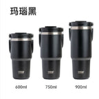 Taishuo Ice King Cup Handheld Double Drink Large Capacity 304 Stainless Steel Insulated Cup with Straw Car Cooling Cup