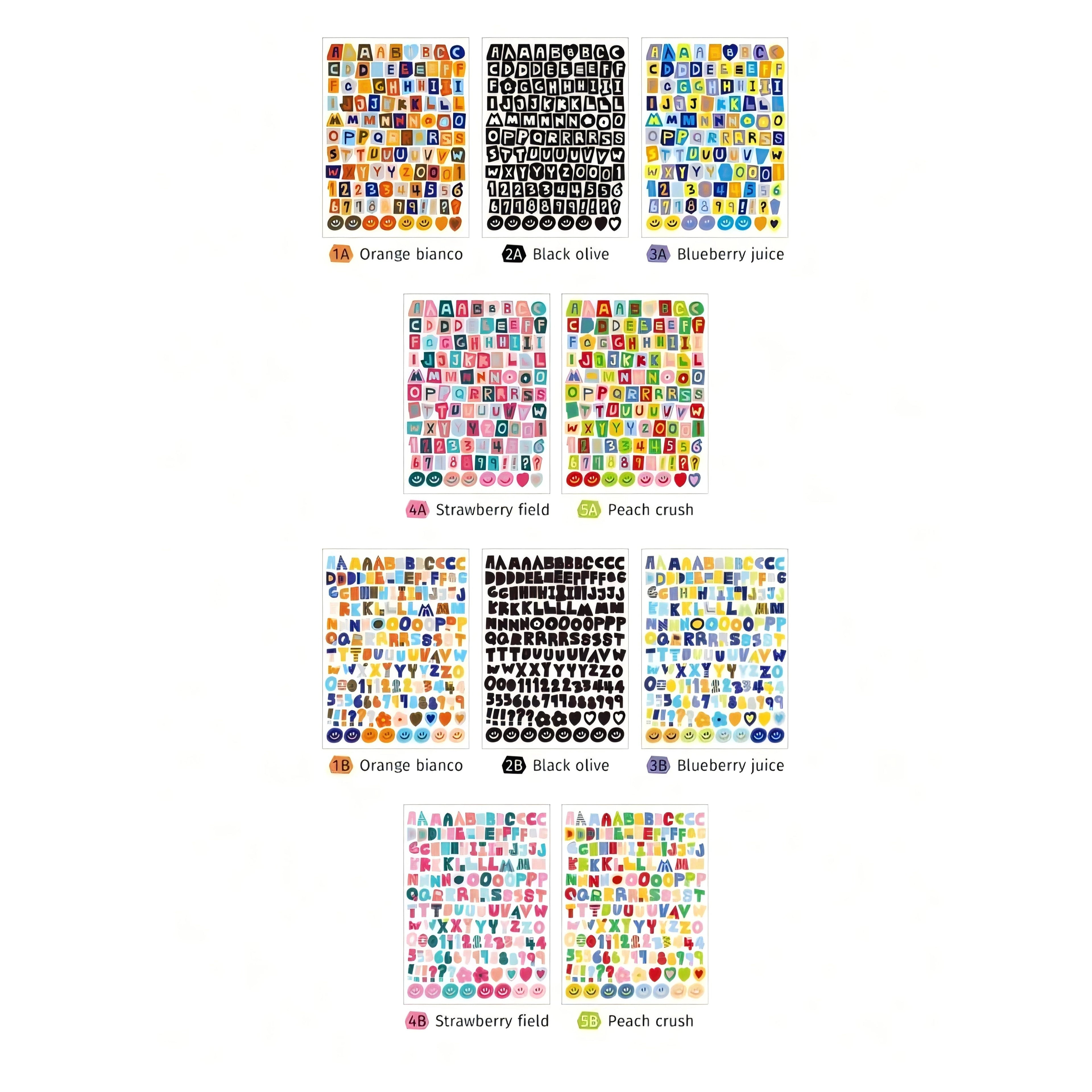10pcs/Set Colorful Alphabet & Number Sticker For Diy Scrapbook Decoration, Water-Resistant With No Trace