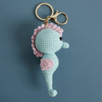 Ocean Series Animal Doll Crochet Keychain Handmaking Knitted Tropical Fish Keyrings Crochet Shark Doll Keychain Custom Accessory