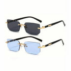 Rimless Rectangle UV400 Fashion Sunglasses for Women & Men