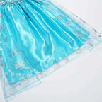 Disney Frozen Elsa Snow Queen Princess Dress Girls Costume Halloween Kids Role-play Carnival Children Birthday Party Dress