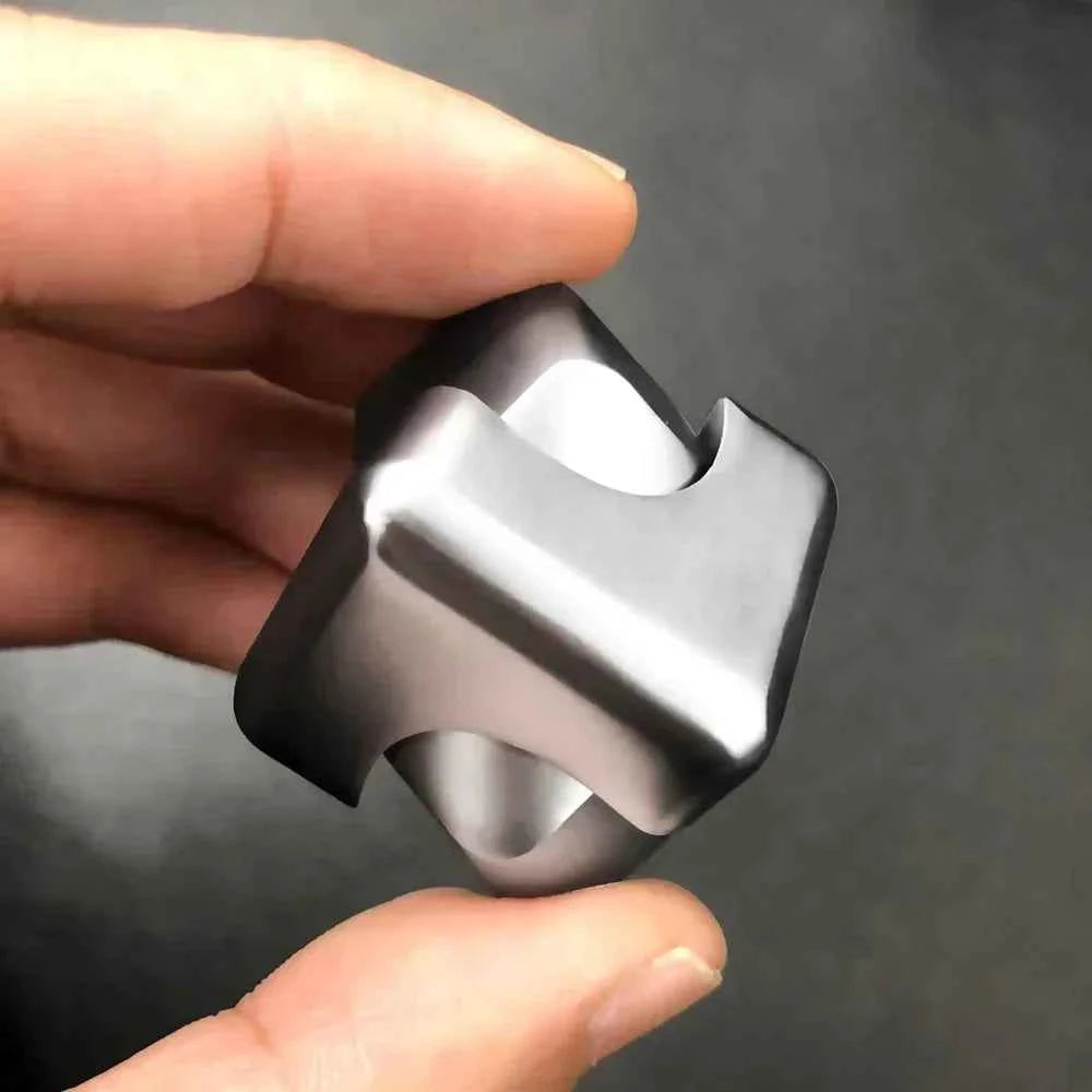 Metal Cube Rotating Fingertip Gyroscope Fidget Anti Stress Toys Adult Office Home Travel Portable Spinner Toys Christmas Gifts