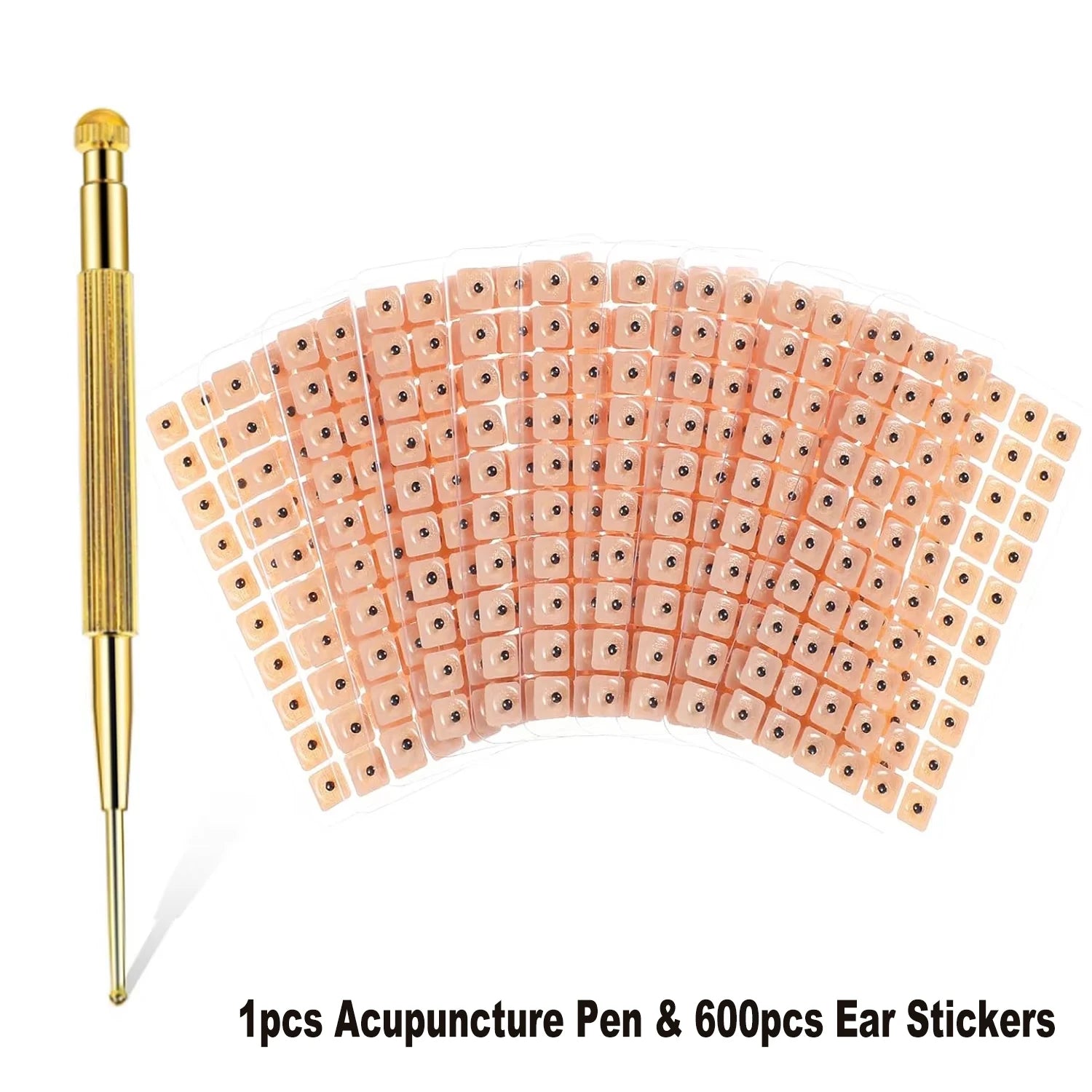 600/1200PCS Relaxation Ear Stickers Therapy Needle Patch Ear Acupuncture Needle Ear Massage Care Auriculotherapy Vaccaria Seeds