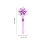 Princess Snow Wand Toy Fairy Girls Glowing Wands Christmas Halloween Children Toys Snowflake Light Sound Sticks Kid Cosplay