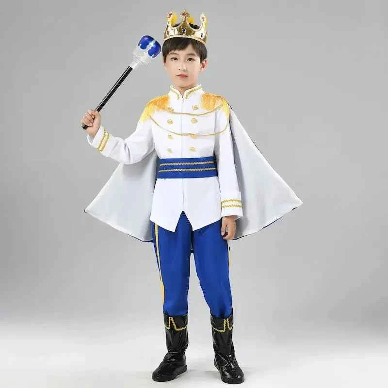 Boys King Carnival Costume 7 Piece – Royal Prince Outfit
