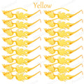 12-120Pcs Fire Flame Sunglasses Rimless Fire Sunglasses Candy Color Party Sunglasses Wedding Funny Sunglasses for Guest
