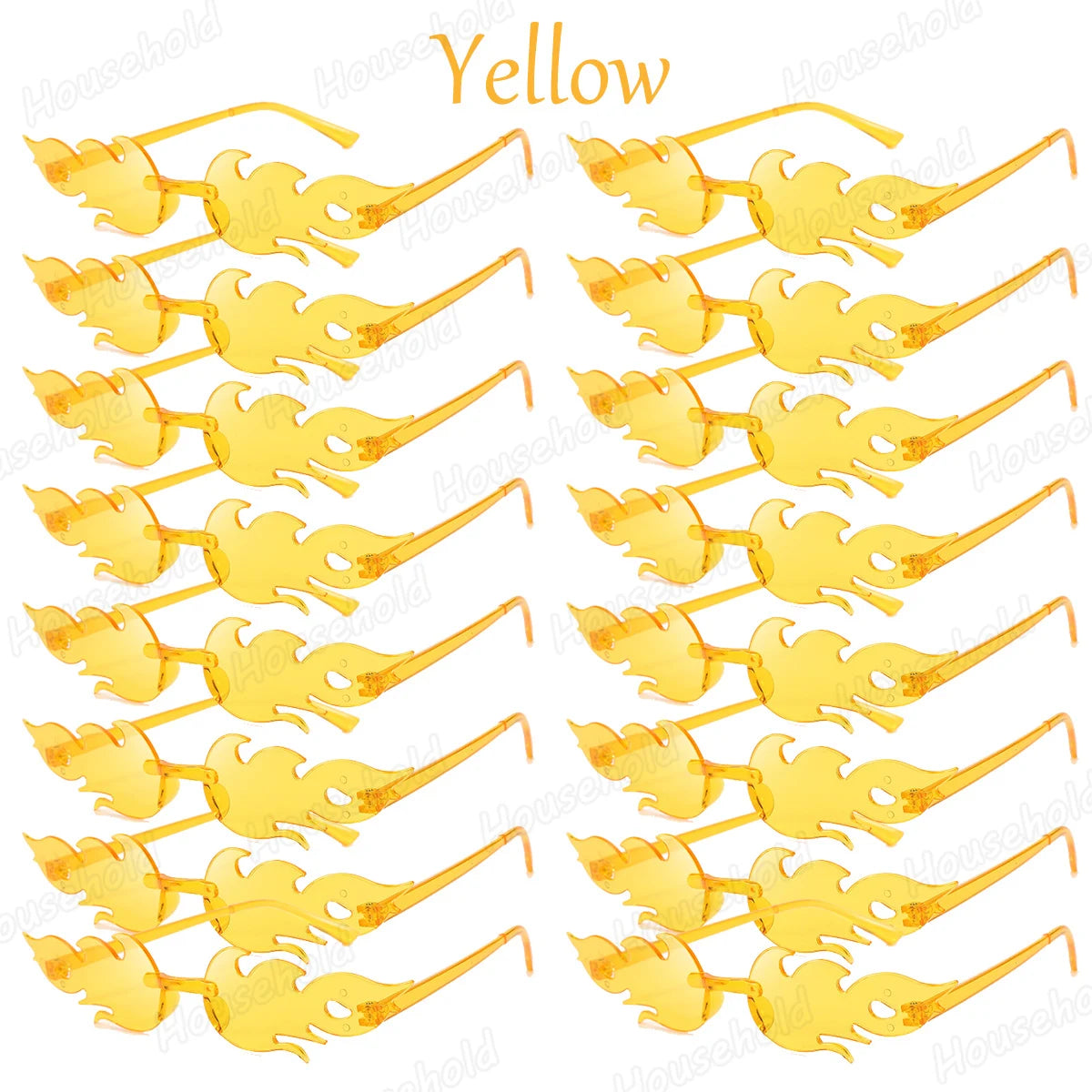 12-120Pcs Fire Flame Sunglasses Rimless Fire Sunglasses Candy Color Party Sunglasses Wedding Funny Sunglasses for Guest