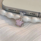 Diamond Star Dust Plug Charm Fashion Ladies Charge Port Plug For iPhone Type C Micro USB Dust Protection Cap Phone Pendant Gift