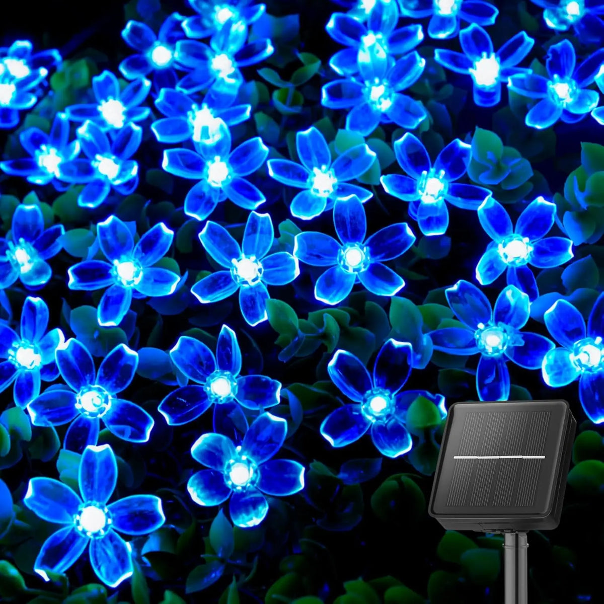 Outdoor Solar Led String Lights Cherry Flowers  Light Strings 8 Lighting Modes Solar Lamp for Camping Wedding Christmas Decor