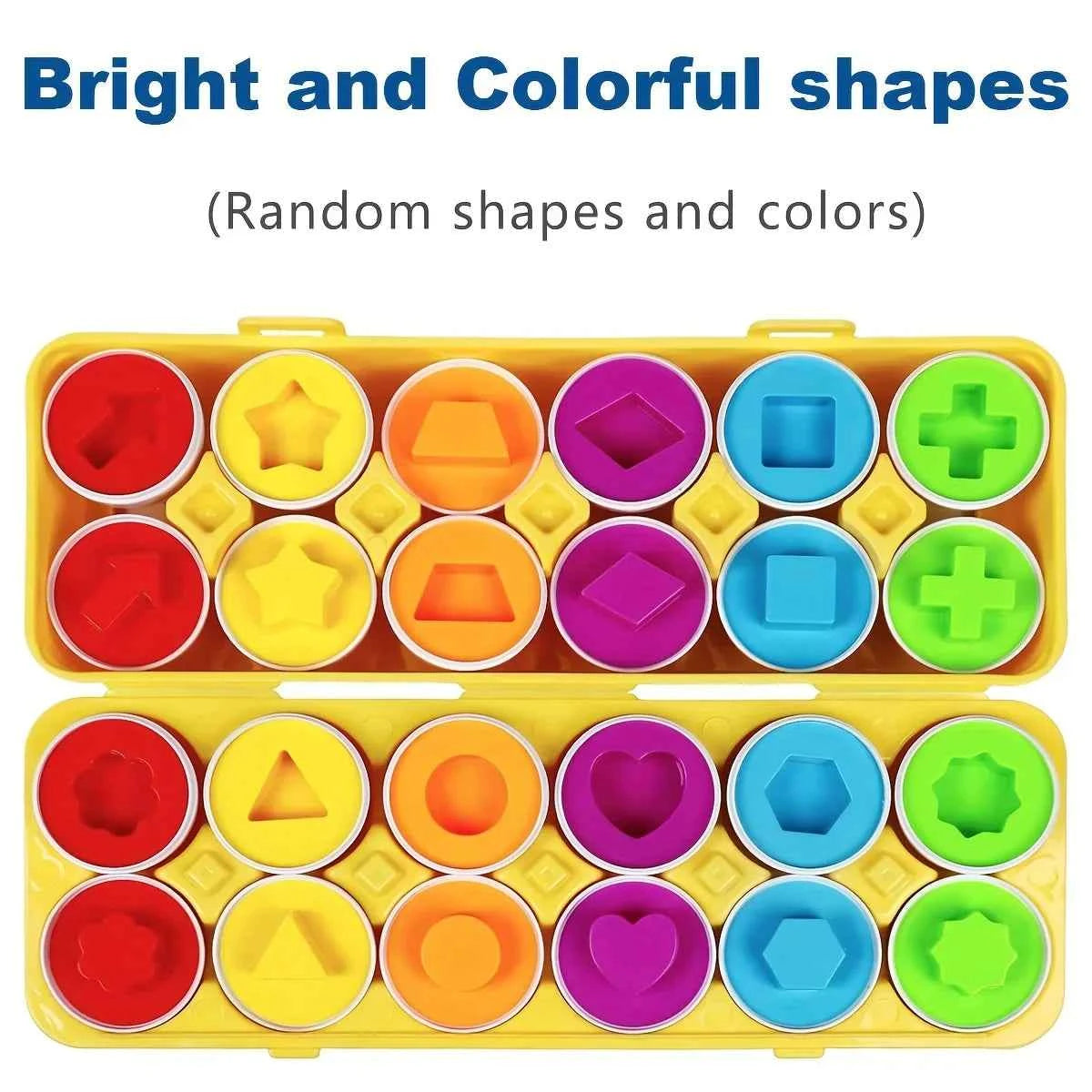 Color & Shape Matching Egg Toy Set – Montessori Learning Puzzle