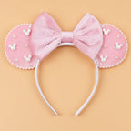 2026 Women 3.3" Velvet Mouse Ear Headband For Girls Soft Butterfly Knot Headband Halloween Party Christmas Hair Accessories