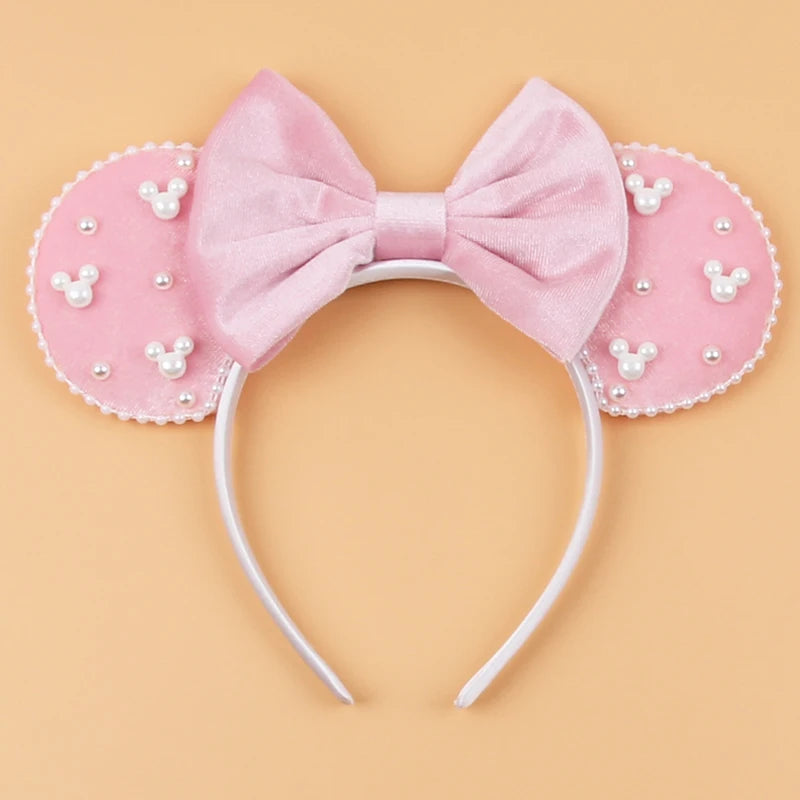 2026 Women 3.3" Velvet Mouse Ear Headband For Girls Soft Butterfly Knot Headband Halloween Party Christmas Hair Accessories