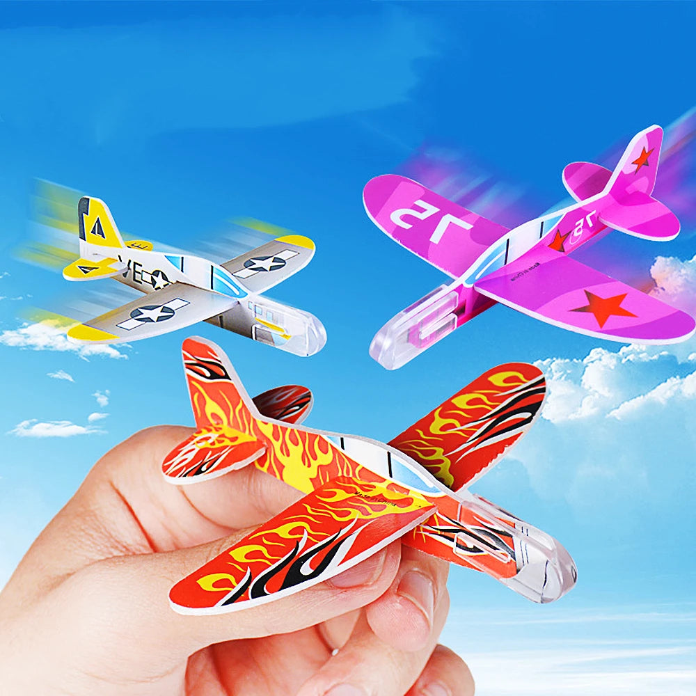 20-100 Pcs/Bag Gliders Planes Foam Assemble Airplane Toys Kids Birthday Gifts Party Favors Children School Prizes Goodie Fillers