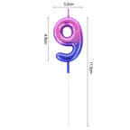 Happy Birthday Cake Decorated Interstellar Digital Colorful Candle Children's Delicate Candy Color 0-9 Number Candle Party Decor