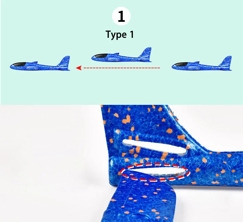 48cm EPP Foam Aircraft Toy – Hand Throwing Stunt Glider Plane