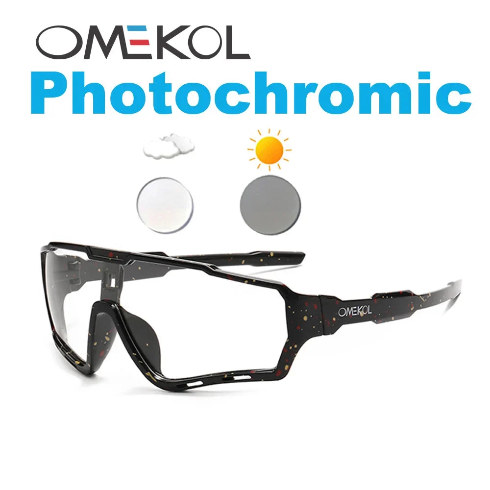 Photochromic Cycling Glasses UV400 Sports Sunglasses for Men & Women Outdoor