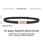 Genuine Leather Women Belt Fashion Golden Lock Buckle Skinny Ladies Waist Belts Dress Jeans Sweater Everyday Casual Outfits