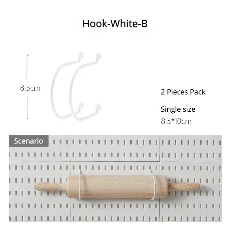 New DIY Pegboard Accessories Hanging Shelf Storage Hooks Wall Organizer No Punching Crafts Organization For Garage Kitchen Room