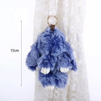 Fluffy Bunny Plush Keychain Cute Rabbit Bag Charm