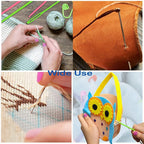 26Pcs Sewing Knitting Kits Large Eye Blunt Yarn Needles & Plastic Weaving Needles & Crochet Locking Counter Stitch Markers Tools