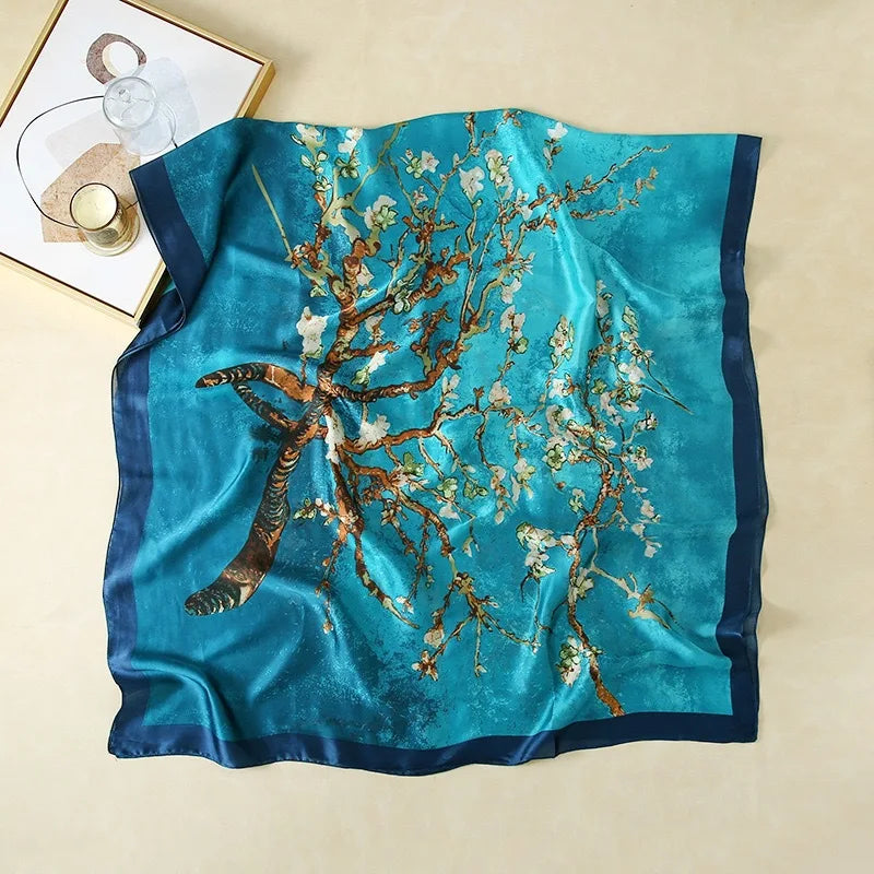 Spring Scarf Women's Luxury Design Polyester Material Smooth Scarf Soft Shawl Beach Scarf