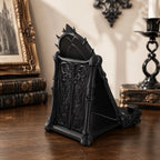 3D Printed Gothic Tracery Window Phone Stand, Dark Skull Ornament for Halloween, Desktop Holder for Phone & Tablet