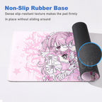 Anime Cute Angel Girls Mouse Pad Laptop Gaming Extended Desk Mat PC Kawaii Gamer Cabinet Mousepad XXL Keyboard Rug Pink Carpet