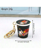 1PC Korean Style Fast Food Bag Keychain Instant Noodle Pendant Fun Mini Food Design Random Style Color for Bag Accessory