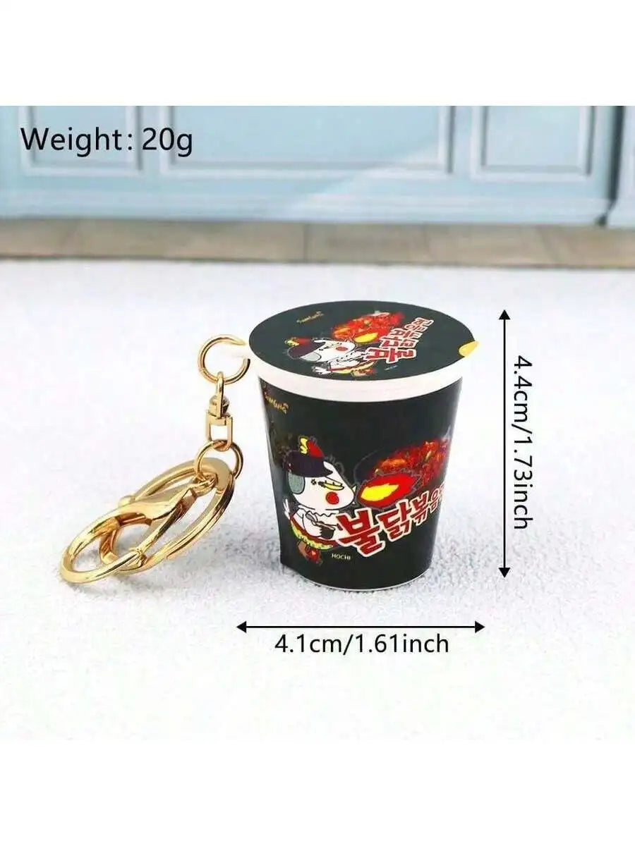 1PC Korean Style Fast Food Bag Keychain Instant Noodle Pendant Fun Mini Food Design Random Style Color for Bag Accessory