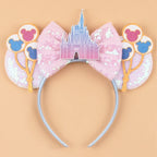 Nieuwste Mickey Mouse Oren Hoofdband Kid Adult Festival Party Pailletten Strik Haarband Vrouwen Baby Girl Party Haar Accessories