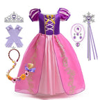 Girls Princess Dress Kids Disney Cosplay Cinderella Snow White Aurora Rapunzel Halloween Costume Children Birthday Party Dresses