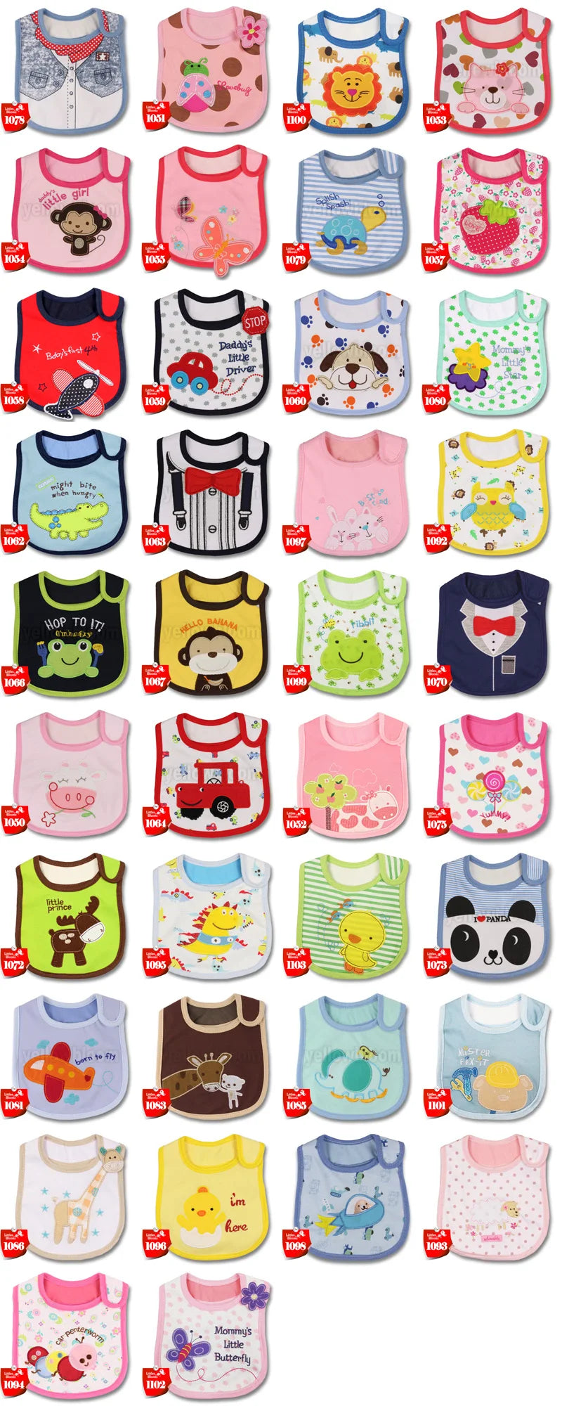 [Littles&Bloomz] Baby Girl Boy Feeding Bibs Waterproof Apron Cartoon Towel Kids Toddler Dinner baberos Bandanas Burp Cloths