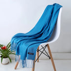 Women's Pashmina Scarf Shawls Soft Cashmere feeling Headscarf Travel Office Winter  Warm Hijabs Solid Lady Wraps Female Bandana