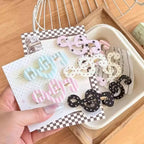 5pcs Polka Dot Stripe Music Note Barrettes Korean Ins Sweet Hairpins Creative Anti Slip Hair Clips Hair Accessories for Girls