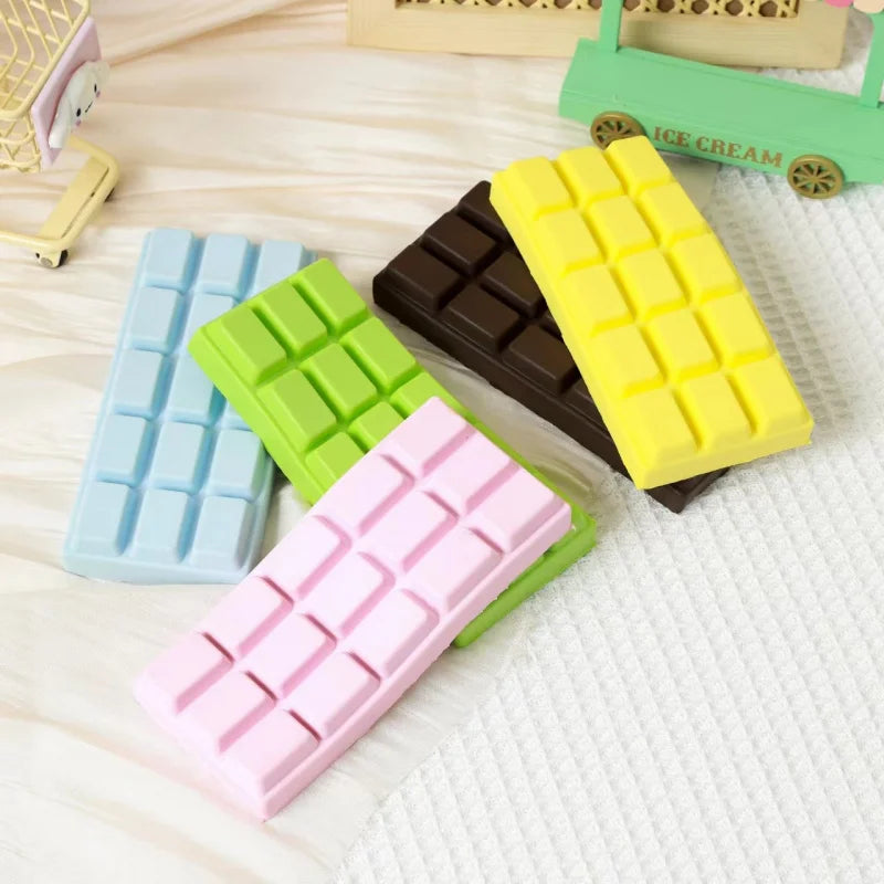 Simulated Chocolate Squeeze Toy PU Soft and Slow Rebound Office Stress Relief Toy Hand Relaxation Gift Desktop Ornament