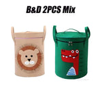 Cartoon Animal Storage Baskets Large Capacity Foldable Toy Organizer Bin with Lid for Kids Room Home Nursery Organization
